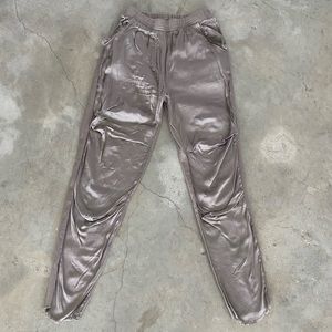 Taupe Silk Front Pants